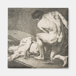 Íman Um homem levanta as pernas de outro homem