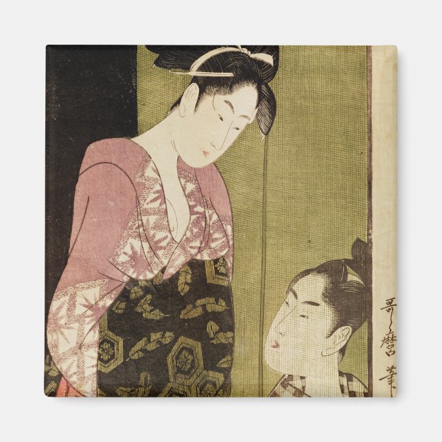 Íman Um homem pintando uma mulher (Frente)