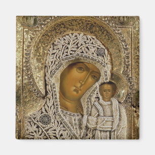 Íman Um ícone que mostra o Virgin de Kazan