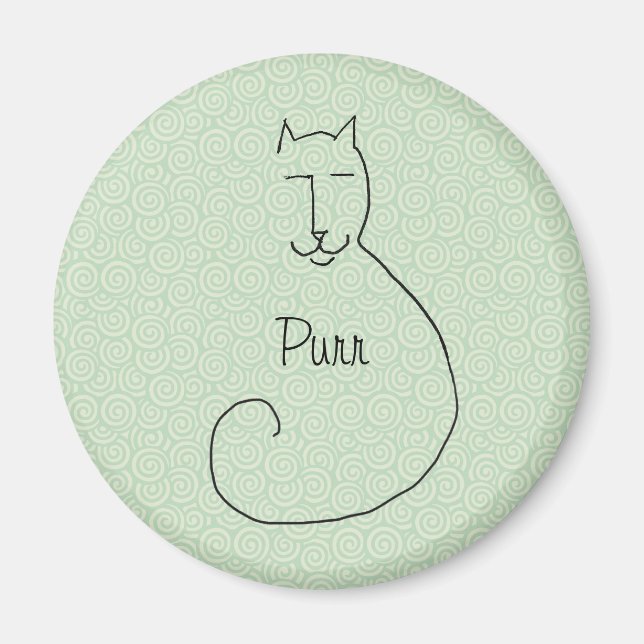 Íman Um ímã de Gatinho contido (Frente)
