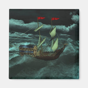 Íman Um imã do mar selvagem e tempestuoso