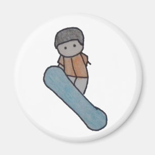 Íman Um ímã pequeno do snowboarder
