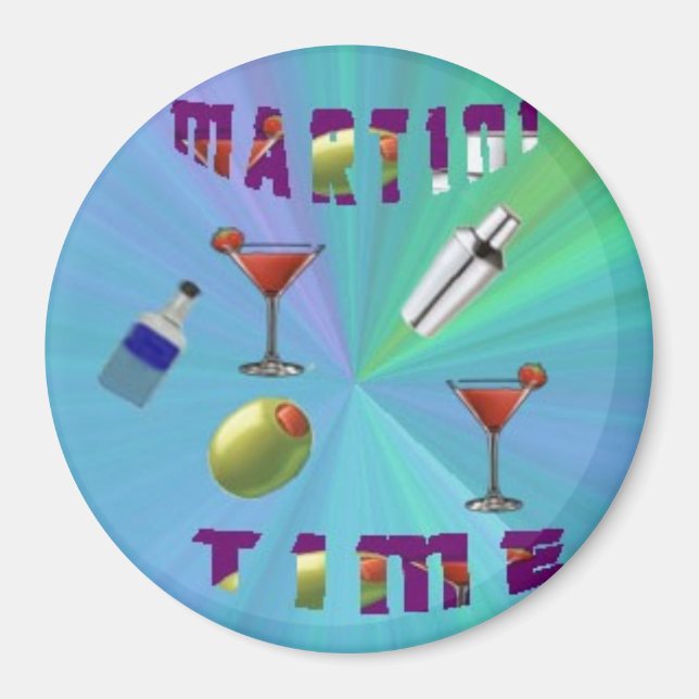 Íman Um ímã/porta copos noturno martini (Frente)