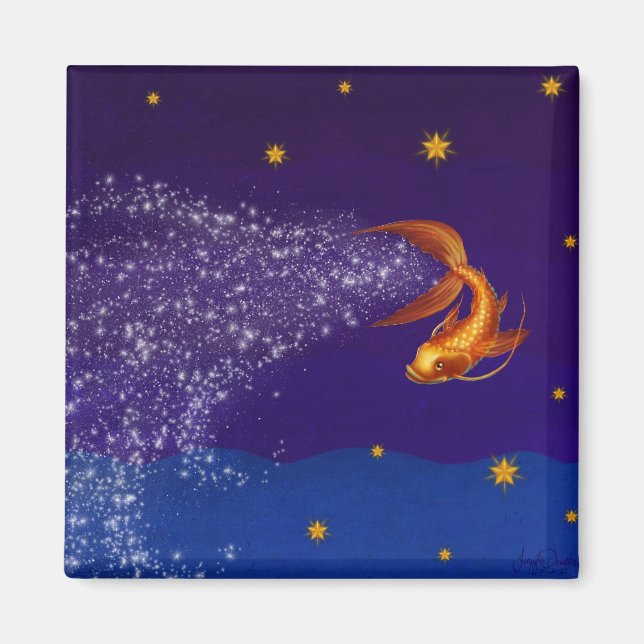 Íman Um Koi entre as estrelas - ímã (Frente)