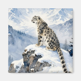 Íman Um Leopardo da Neve no Pico Nevado
