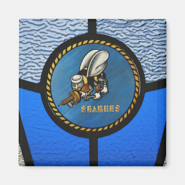 Íman Um logotipo do solteiro Seabee (Frente)