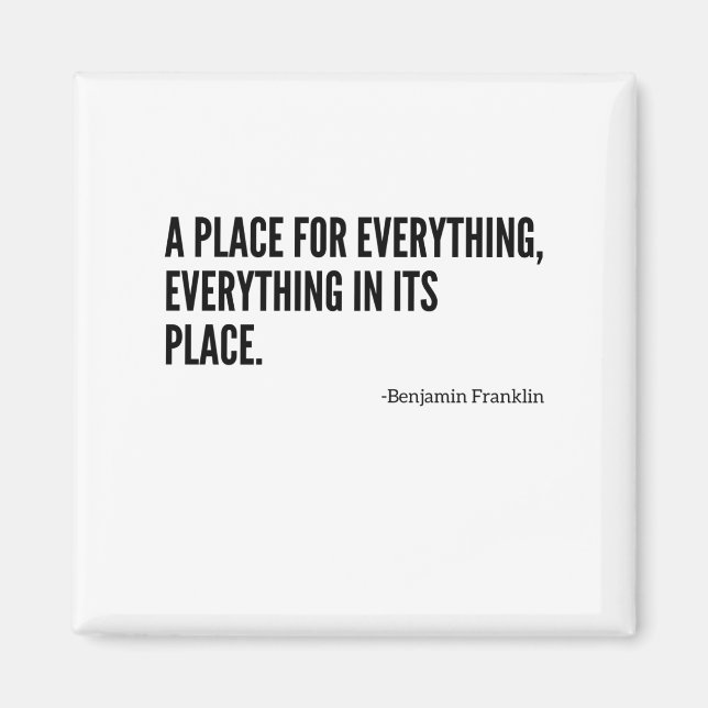 Íman Um lugar para tudo (Frente)