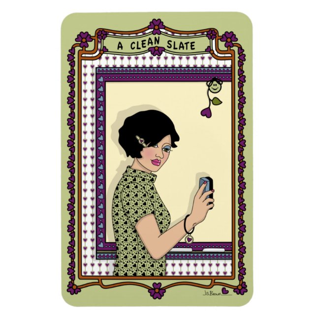 Íman Um Magneto De Refrigerador Limpo Slate_A_4x6 (Vertical)