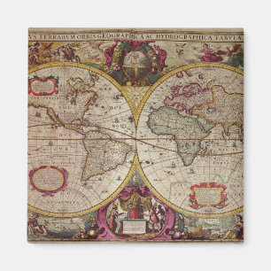 Íman Um mapa da terra nova e da água da terra inteira