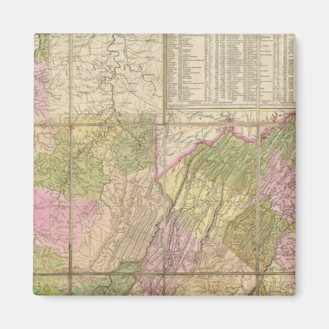 Íman Um mapa da Virgínia (Frente)