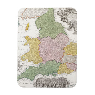 Íman Um mapa de Inglaterra   1760