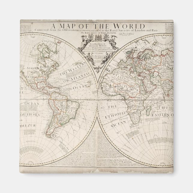 Íman Um mapa do mundo (Frente)