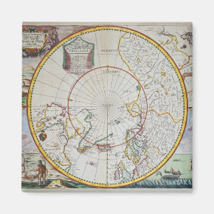 Íman Um mapa do Pólo Norte