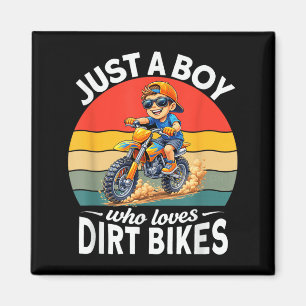 Íman um Menino que Ama Bicicletas de Terra Motocross En