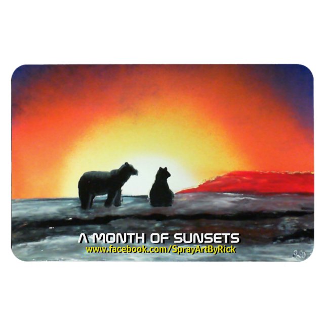 Íman Um mês de Pôrs do sol (Horizontal)
