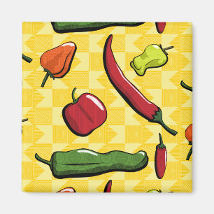 Íman Um Mundo de Pimentos Chili Magnet