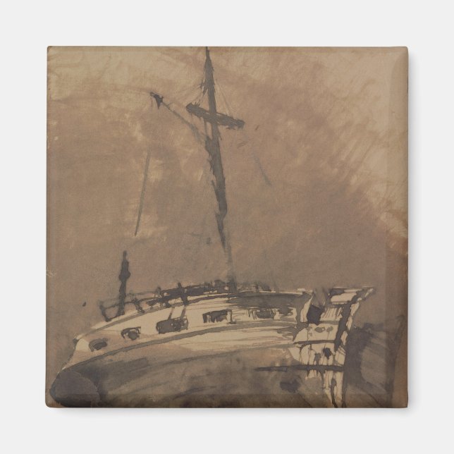 Íman Um navio no mar Choppy, 1864 (Frente)