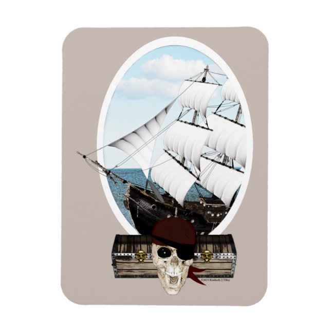 Íman Um navio pirata (Vertical)