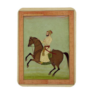 Íman Um nobre de Mughal a cavalo, c.1790, do Larg
