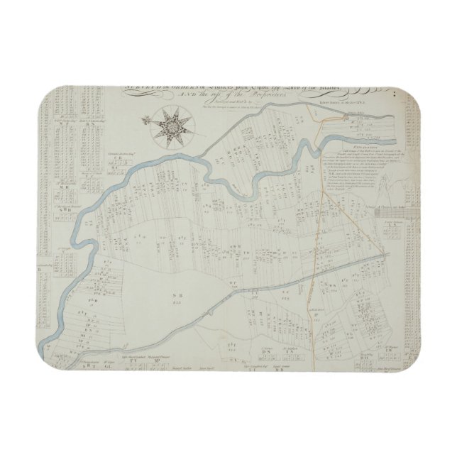 Íman Um novo e correto mapa de Hackney Marsh, 1745 (lit (Horizontal)