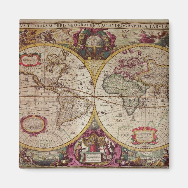 Íman Um novo mapa de terra e água de toda a Terra (Frente)