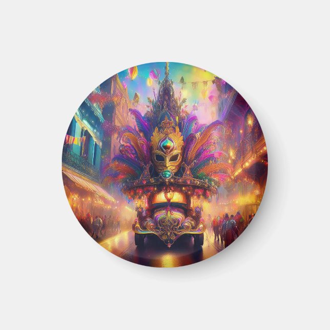 Íman Um Olhar Fantástico Para Uma Parada Do Mardi Gras (Frente)