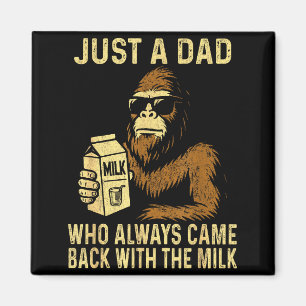 Íman Um pai que voltou com o leite engraçado bigfoot