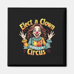 Íman Um Palhaço Espera Um Circo Kamala Harris 2024