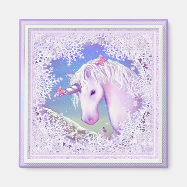 Íman Um paraíso e neve roxos (Frente)