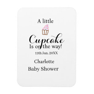 Íman Um pequeno nome do chá de bebê de cupcake a caminh
