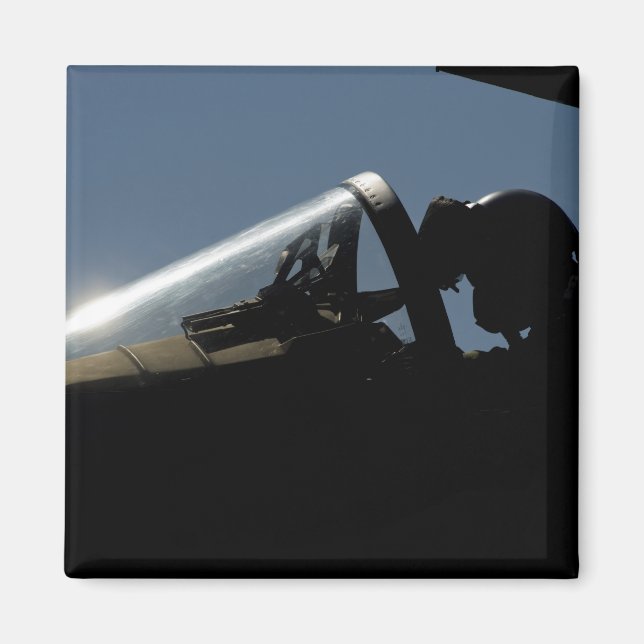 Íman Um piloto se prepara para descolagem (Frente)