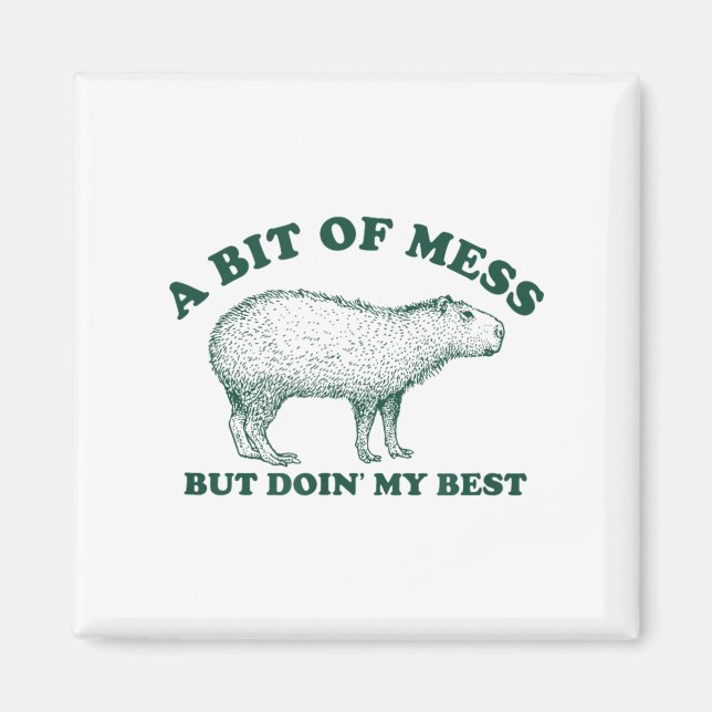 Íman Um Pouco Engraçado De Meme Mess Capybara Para As M (Frente)