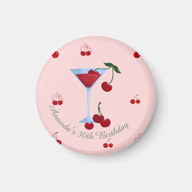 Íman Um Pouco Mais Velho Aniversário Cherrytini (Frente)