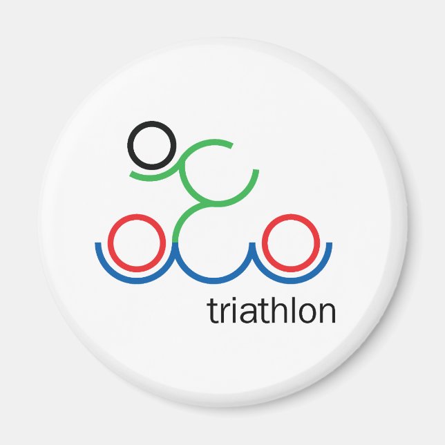 Íman Um presente Triathlon excelente para seu amigo ou  (Frente)