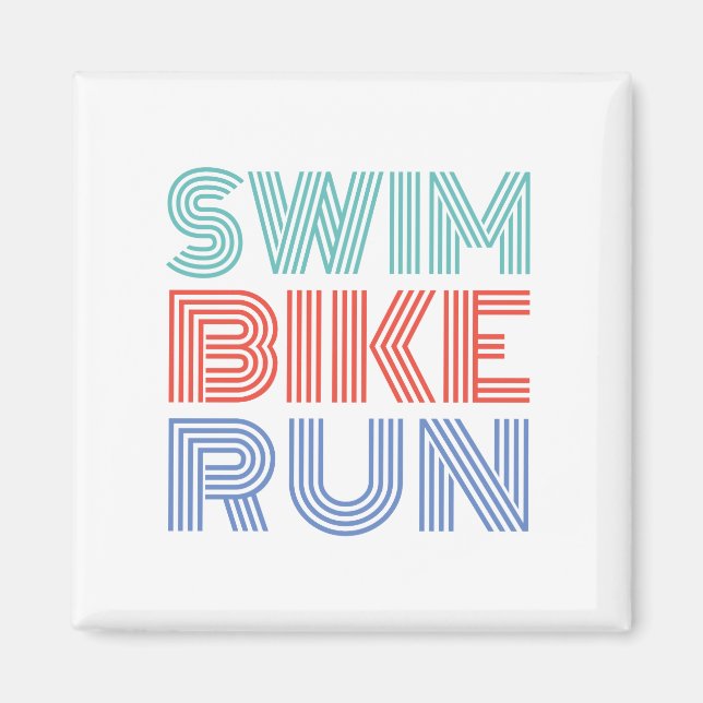 Íman Um presente Triathlon excelente para seu amigo ou  (Frente)