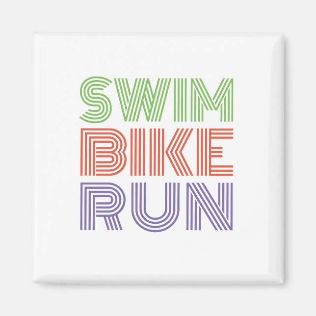 Íman Um presente Triathlon excelente para seu amigo ou  (Frente)