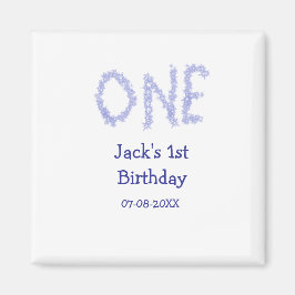 Íman Um primeiro aniversario moderno de menino brilhant