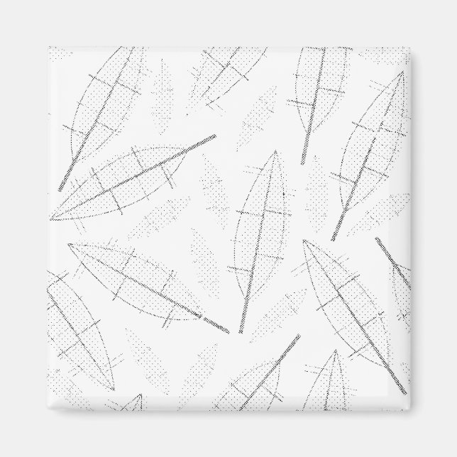 Íman um quadro preto com fundo branco com linhas (Frente)