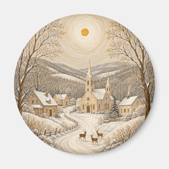 Íman Um Refúgio Invernal Dourado (Frente)