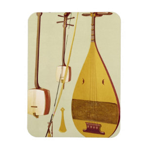 Íman Um shamisen, um kokyu e um biwa, japonês, 'da MU
