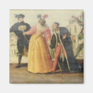 Íman Um trupe de Commedia Dell'Arte antes de um