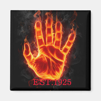 Íman Um único presente legal de mão negra e design para