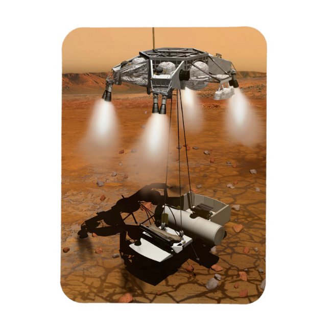 Íman Um Veículo Ascendente Saindo De Marte. (Vertical)