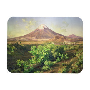 Íman Um vulcão pequeno no campo mexicano, 1887 (óleo