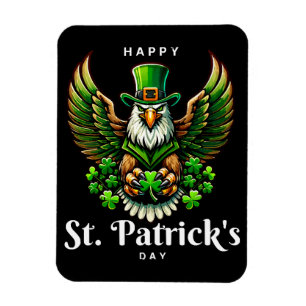 Íman uma águia com chapéu de leprechaun verde