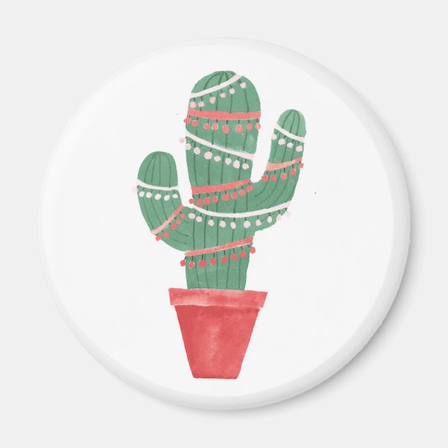 Íman Uma Árvore de Natal Muito Cactus (Frente)