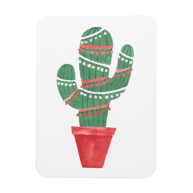Íman Uma Árvore de Natal Muito Cactus (Vertical)