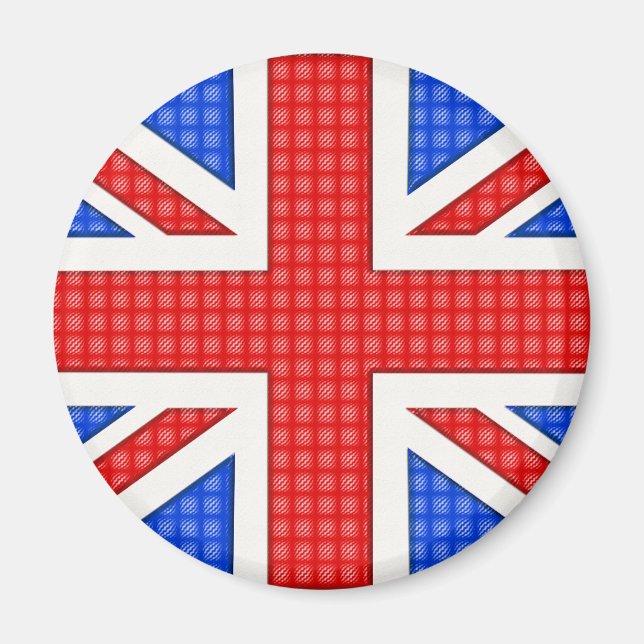 Íman Uma bandeira do Union Jack texturada. (Frente)
