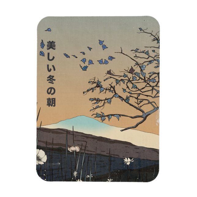 Íman Uma Bela Paisagem de Inverno (Vertical)