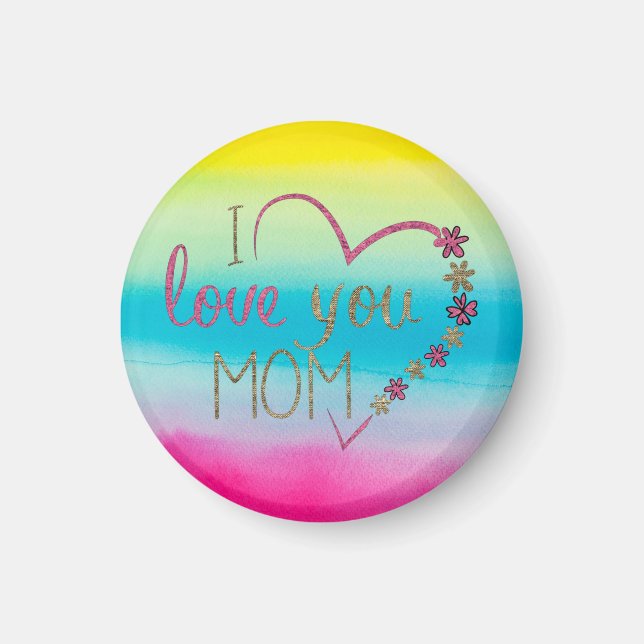 Íman Uma bela variedade de cores que amo minha mãe (Frente)